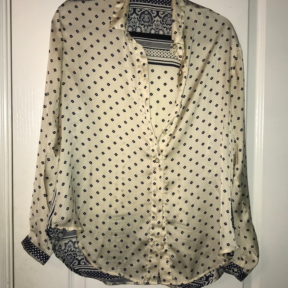 Satin button up
